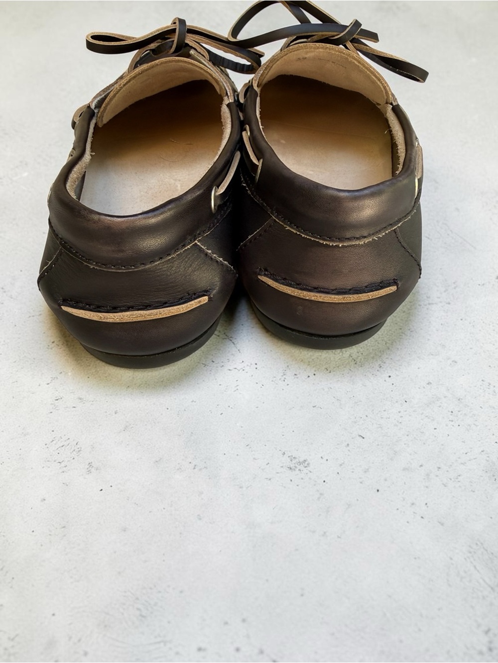Miu Miu Unlined Bleached Leather Boat Shoes NWOT - Picture 8 of 9
